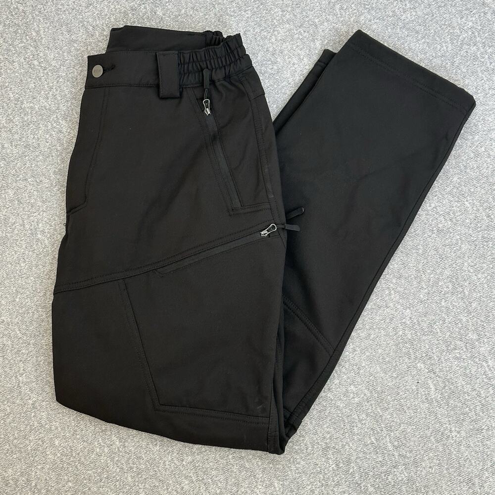 CQR Men’s Tactical Pants Fleece Lined Utility Elastic Waist 32x32 Black Cargo